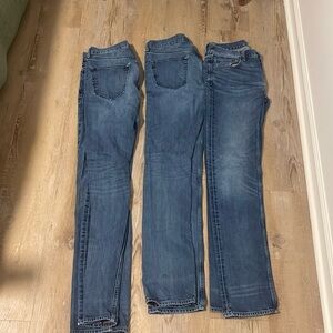 Three pairs men’s slim fit tall Banana Republic men’s jeans size 32x36
